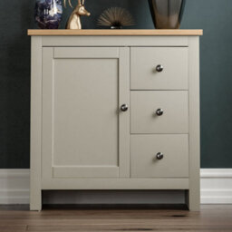 Lassic Vida Designs Arlington Grey 3 Drawer 1 Door Sideboard Storage Cabinet Cupboard - thumbnail 3