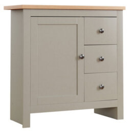 Lassic Vida Designs Arlington Grey 3 Drawer 1 Door Sideboard Storage Cabinet Cupboard - thumbnail 7