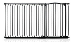 Bettacare Extra Tall Curved Top Dog Gate, 171Cm - 180Cm, Matt Black, Extra Tall 100Cm In Height, Pressure Fit Pet Gate - thumbnail 1