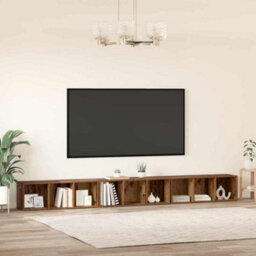 Berkfield Tv Cabinet 3 Pcs Old Wood Engineered Wood - thumbnail 4