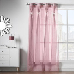 Luxury Living Diana Dolly Voile Semi-Sheer Eyelet Curtain Panel - thumbnail 1