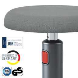 Leitz Active Sit Stand Office Desk Stool In Velvet Grey - thumbnail 2