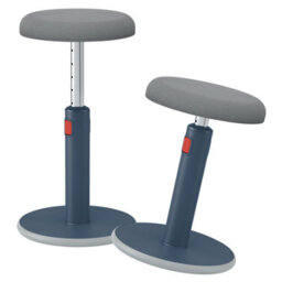 Leitz Active Sit Stand Office Desk Stool In Velvet Grey - thumbnail 3