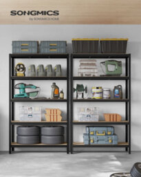 Songmics 5-Tier Shelving Unit, Steel Shelving Unit For Storage, Tool-Free Assembly, For Garage, Shed, Load Capacity 875 Kg - thumbnail 1