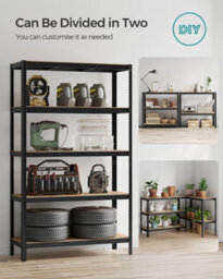 Songmics 5-Tier Shelving Unit, Steel Shelving Unit For Storage, Tool-Free Assembly, For Garage, Shed, Load Capacity 875 Kg - thumbnail 7