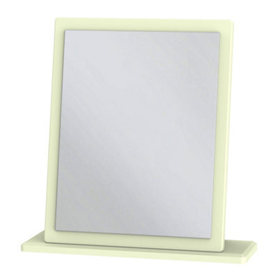 Vittoria Cream Oak Effect Rectangular Wall-Mounted Framed Mirror, (H)50.5Cm (W)48Cm - image 1