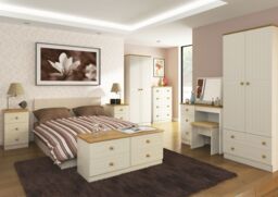 Vittoria Cream Oak Effect Rectangular Wall-Mounted Framed Mirror, (H)50.5Cm (W)48Cm - thumbnail 2