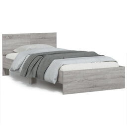 Walplus Engineered Wood Bed Frame With Headboard Rgb Led Lights And Slatted Base For Bedroom - thumbnail 1