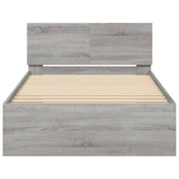 Walplus Engineered Wood Bed Frame With Headboard Rgb Led Lights And Slatted Base For Bedroom - thumbnail 7