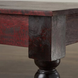 Rajwada Dark Mango Wood Coffee Table With Drawer And Brass Handle - thumbnail 9