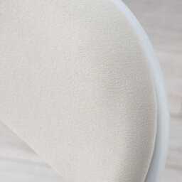 A.unique Home Metal Frame Foldable Chair Velvet Padded Chair For Kitchen Garden Office (White, 1 X Chair) - thumbnail 7