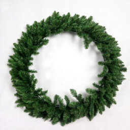 Shatchi 80Cm Battery Operated Prelit 120Leds Green Imperial Wreath 380 Tips - thumbnail 2