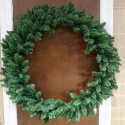 Shatchi 80Cm Battery Operated Prelit 120Leds Green Imperial Wreath 380 Tips - thumbnail 5