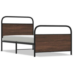 Berkfield Bed Frame Without Mattress 107X203 Cm Brown Oak Engineered Wood - thumbnail 2