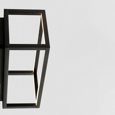 Luminosa Lighting Luminosa Tide 60Cm Bathroom Over Mirror Light Matt Black 3000K Ip44