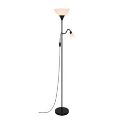 Nordlux Lauria Metal Floor Lamp Gooseneck Black,mains - thumbnail 1