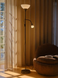 Nordlux Lauria Metal Floor Lamp Gooseneck Black,mains - thumbnail 7