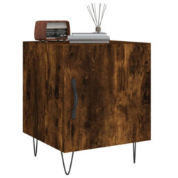 Berkfield Modern Bedside Cabinet Smoked Oak 40X40X50 Cm Engineered Wood - thumbnail 4