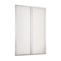 Spacepro Shaker 1 Panel Matt White Sliding Wardrobe Door Set Of 2 (H)2220mm (W)1145mm - thumbnail 5