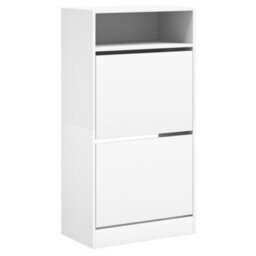 Vidaxl Shoe Cabinet White 60X34X116 Cm Engineered Wood - thumbnail 4