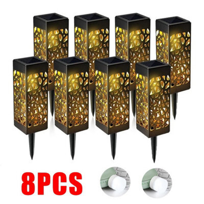 8Pc Solar Powered Led Stake Lights Garden Patio Lawn Lighting Waterproof Outdoor - image 1