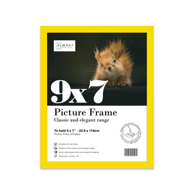 9X7 Yellow Picture Frame (17.8 X 22.9Cm) Poster, Photo, Artwork, Gallery Wall Or Print - image 1