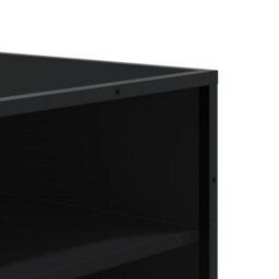 Vidaxl Shoe Cabinet Black 75X38X97.5 Cm Engineered Wood And Metal - thumbnail 7