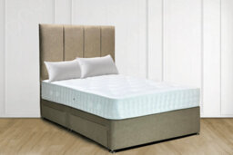 Divan Bed Set Wool Mink  With 2 Drawers And 54 Inch Panel Headboard In Single Double King 3Ft 4Ft6 5Ft - thumbnail 4