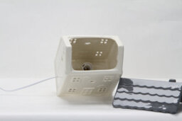Ceramic House Table Lamp Cream Base With Grey Roof Soft Warm Light Energy Saving Energy Class A - thumbnail 8