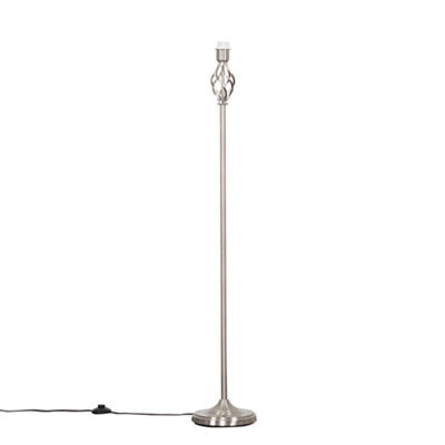 Valuelights Memphis Traditional Style Satin Nickel Barley Twist Floor Lamp Base - image 1