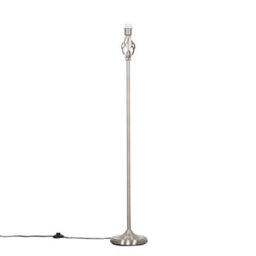 Valuelights Memphis Traditional Style Satin Nickel Barley Twist Floor Lamp Base - thumbnail 1
