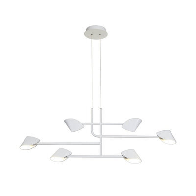 Luminosa Lighting Luminosa Capuccina 6 Light Linear Pendant, 45W Led, 3000K, 3100Lm, White, 3Yrs Warranty - image 1