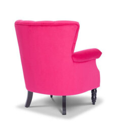 Velvet Pink Accent Wingback Chair - thumbnail 5