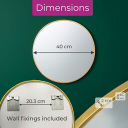 Neo Gold Round Metal Frame Wall Mirror - thumbnail 6