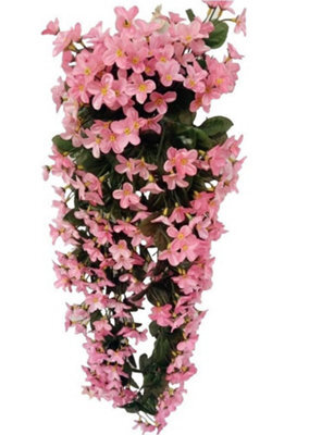 Artificial Hanging Flowers With 4 Petals, Wisteria Flowers For Wedding Home Decoration (Light Pink) - image 1