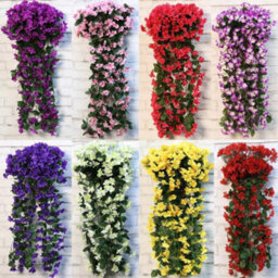 Artificial Hanging Flowers With 4 Petals, Wisteria Flowers For Wedding Home Decoration (Light Pink) - thumbnail 2