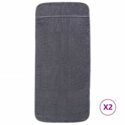 Berkfield Soft Beach Towels 2 Pcs Anthracite 75X200 Cm Fabric 400 Gsm