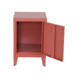 Sweeek - Set Of 2 Industrial Bedside Tables, 1 Door, Soho, Terracotta, 38X38X57 Cm - thumbnail 8