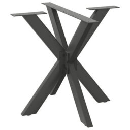 Berkfield Dining Table Leg Spider Shape Anthracite 85X85X(72-73) Cm Steel - thumbnail 1