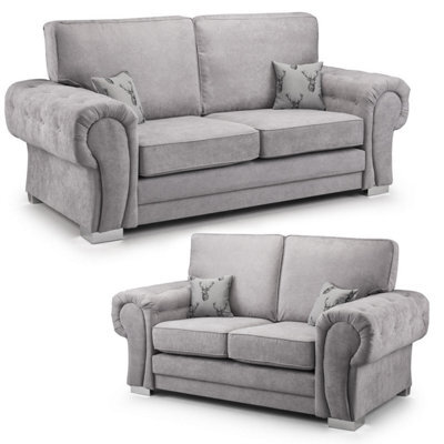 Furnishings For Less UK Milan Fabric Sofa Suite 3 And 2 Seater Sofa Set Full Back - image 1