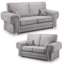 Furnishings For Less UK Milan Fabric Sofa Suite 3 And 2 Seater Sofa Set Full Back - thumbnail 1