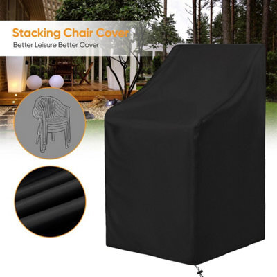 Heavy Duty Stacking Chair Cover Waterproof Outdoor Garden Patio Stackable Chair - image 1