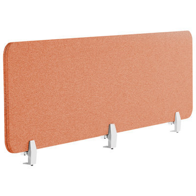 Beliani Desk Screen Wally Light Red - image 1