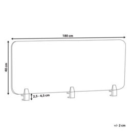 Beliani  Desk Screen Wally Light Red - thumbnail 3