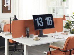 Beliani  Desk Screen Wally Light Red - thumbnail 2