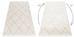 RugsX Modern Carpet Duke 51245 Cream / Gold - Trellis, Structured, Very Soft  160X220 Cm - thumbnail 2