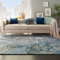 Grey Slate Wool Handmade Luxurious Abstract Optical/ (3D) Modern Rug For Living Room And Bedroom-259Cm X 351Cm - thumbnail 1