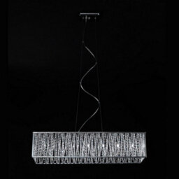 Luminosa Lighting Luminosa Modern Hanging Pendant Chrome 7 Light With Anodized Aluminum, Silver Shade, G9