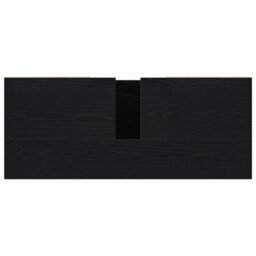 Berkfield Modern Bathroom Sink Cabinet Black Oak 80X33X60 Cm Engineered Wood - thumbnail 9