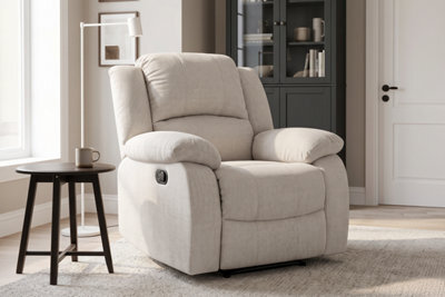 3 Position Manual Beige Recliner Chair For Living Room Varesa - 160 Recline - Room Delivery - image 1